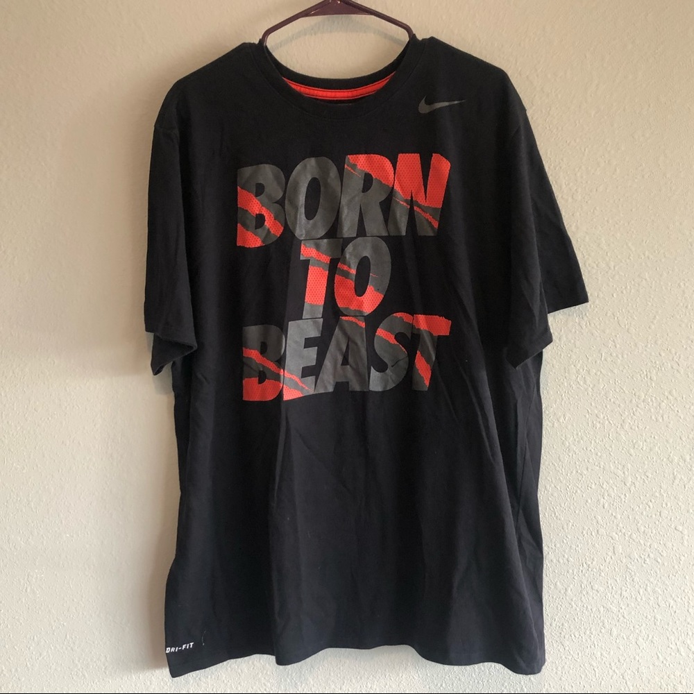 Nike born to beast black tee shirt XXL (17)